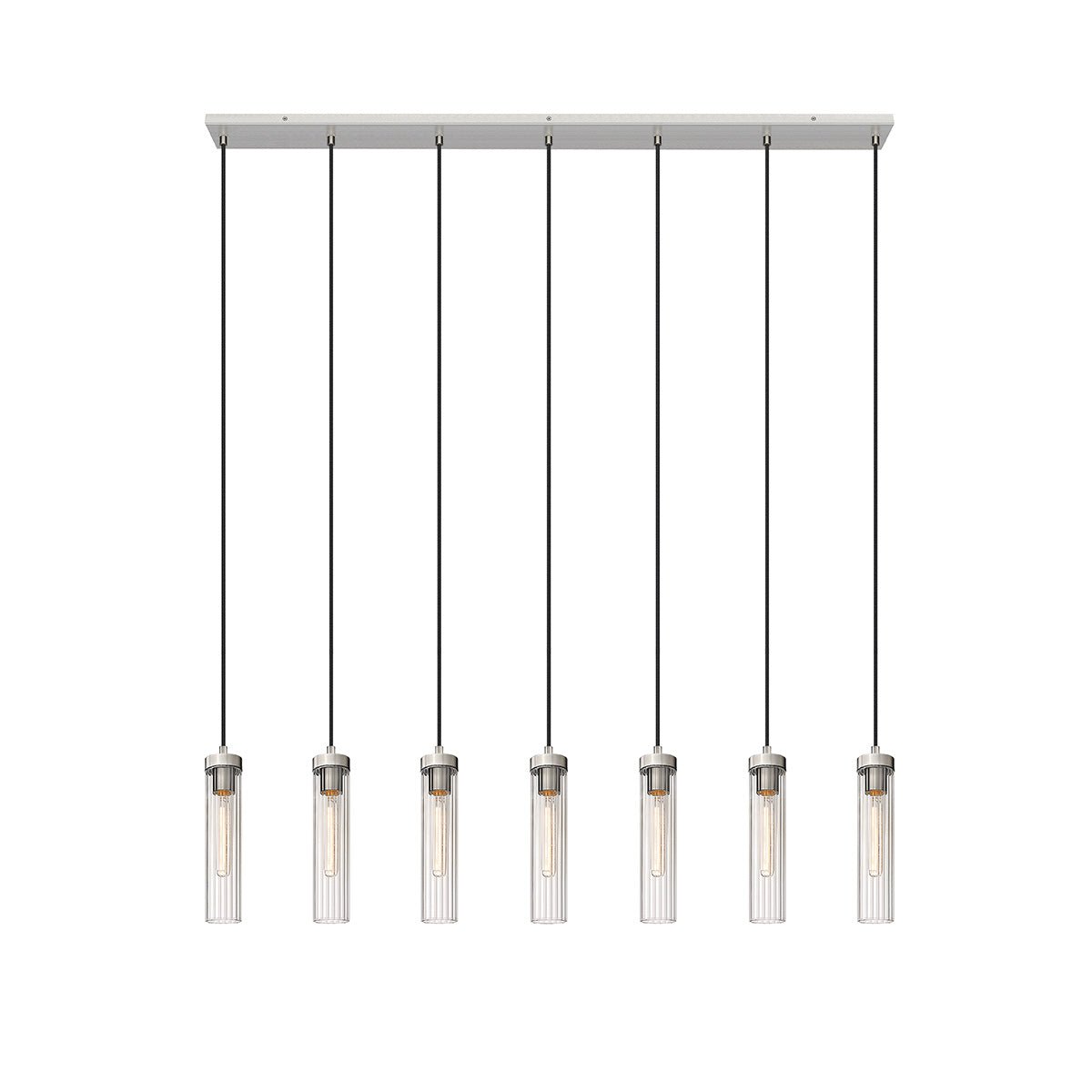 Chandelier linéaire Beau - Nickel brossé 54" 4 3/4" by Z - Lite | Luminaires & cie