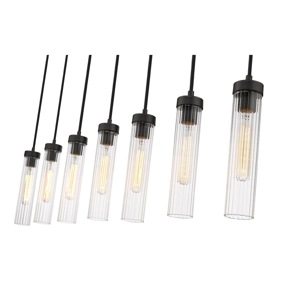Chandelier linéaire Beau - Noir mat 54" 4 3/4" by Z - Lite | Luminaires & cie