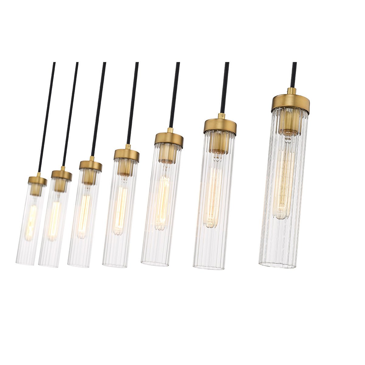 Chandelier linéaire Beau - Laiton frotté 54" 4 3/4" by Z - Lite | Luminaires & cie