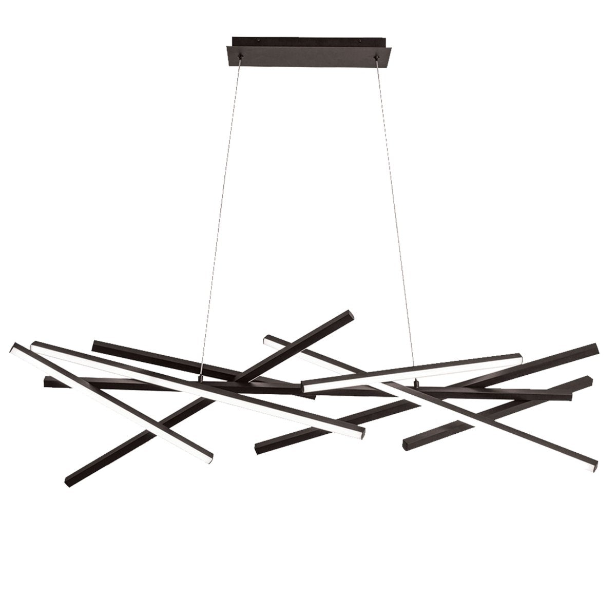 Chandelier linéaire Carly - Noir mat by Dainolite | Luminaires & cie