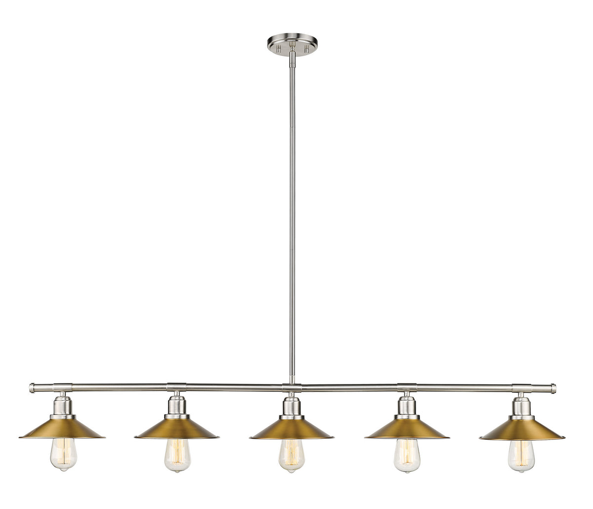 Suspension linéaire Casa Nickel brossé, Laiton usine – Z-Lite