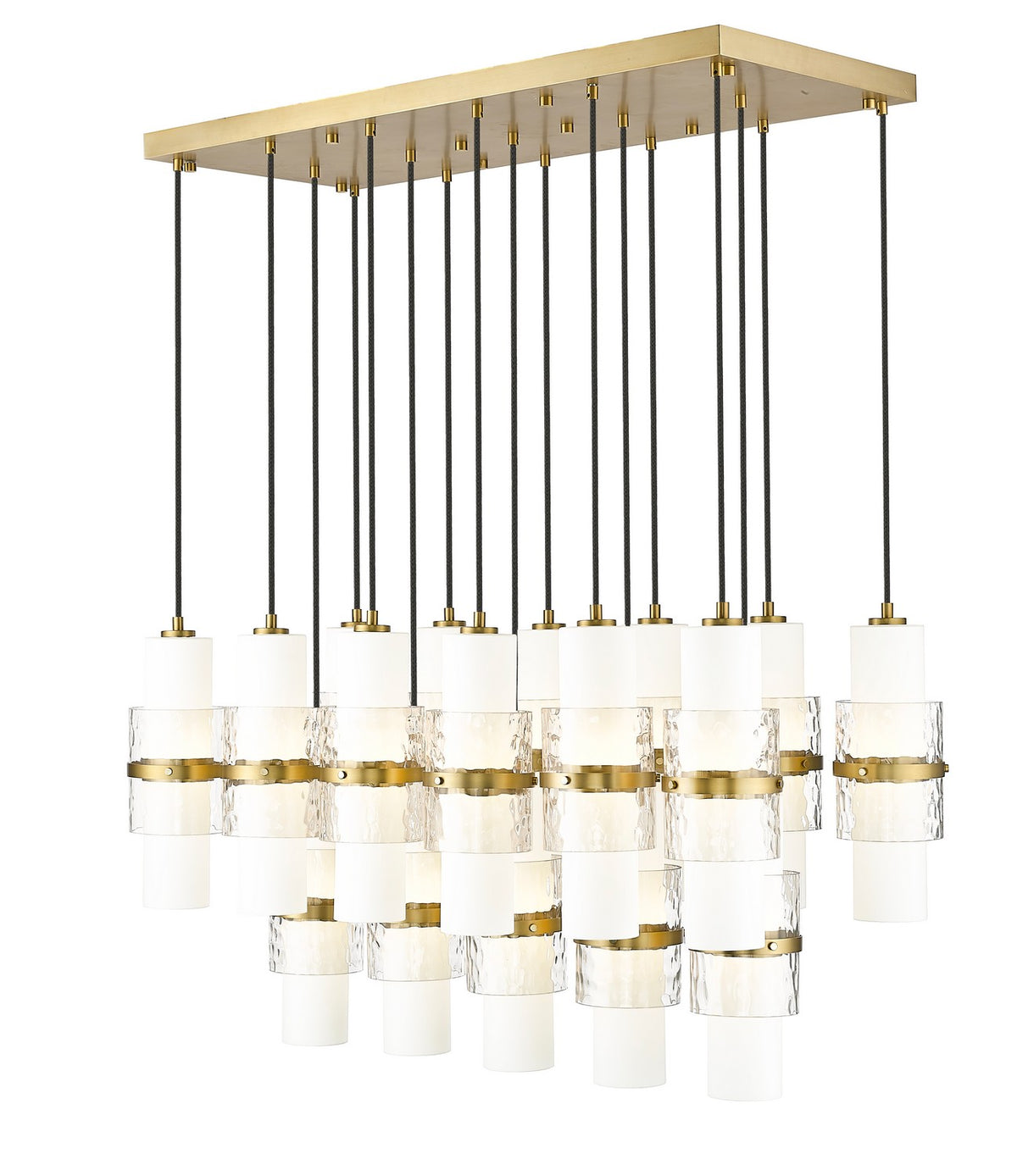 Suspension linéaire multiple Cayden Or moderne, nombre ampoules 17 – Z-Lite