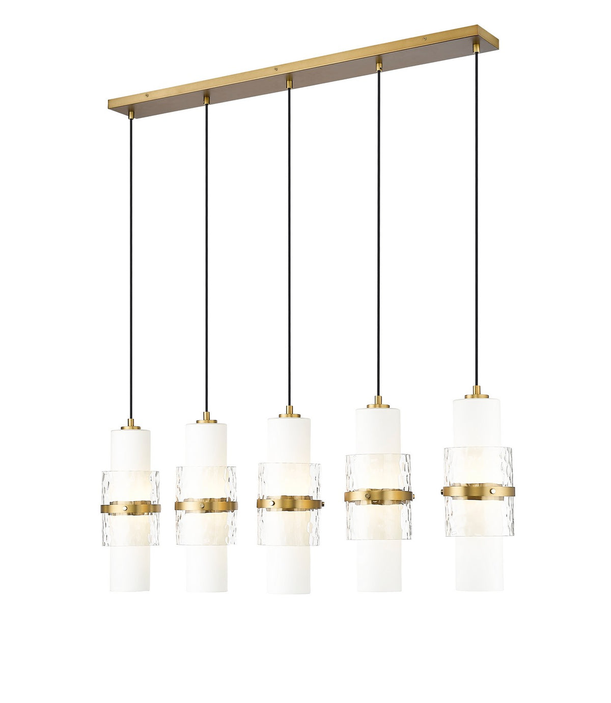 Suspension linéaire multiple Cayden Or moderne, nombre ampoules 5 – Z-Lite