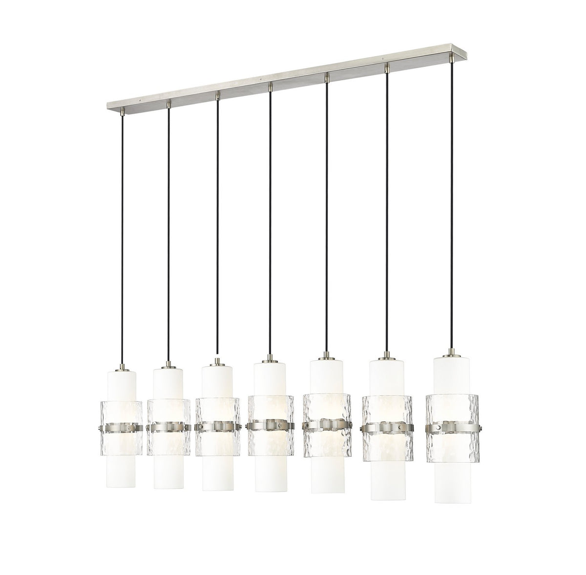 Suspension linéaire multiple Cayden Nickel brossé, nombre ampoules 7 – Z-Lite
