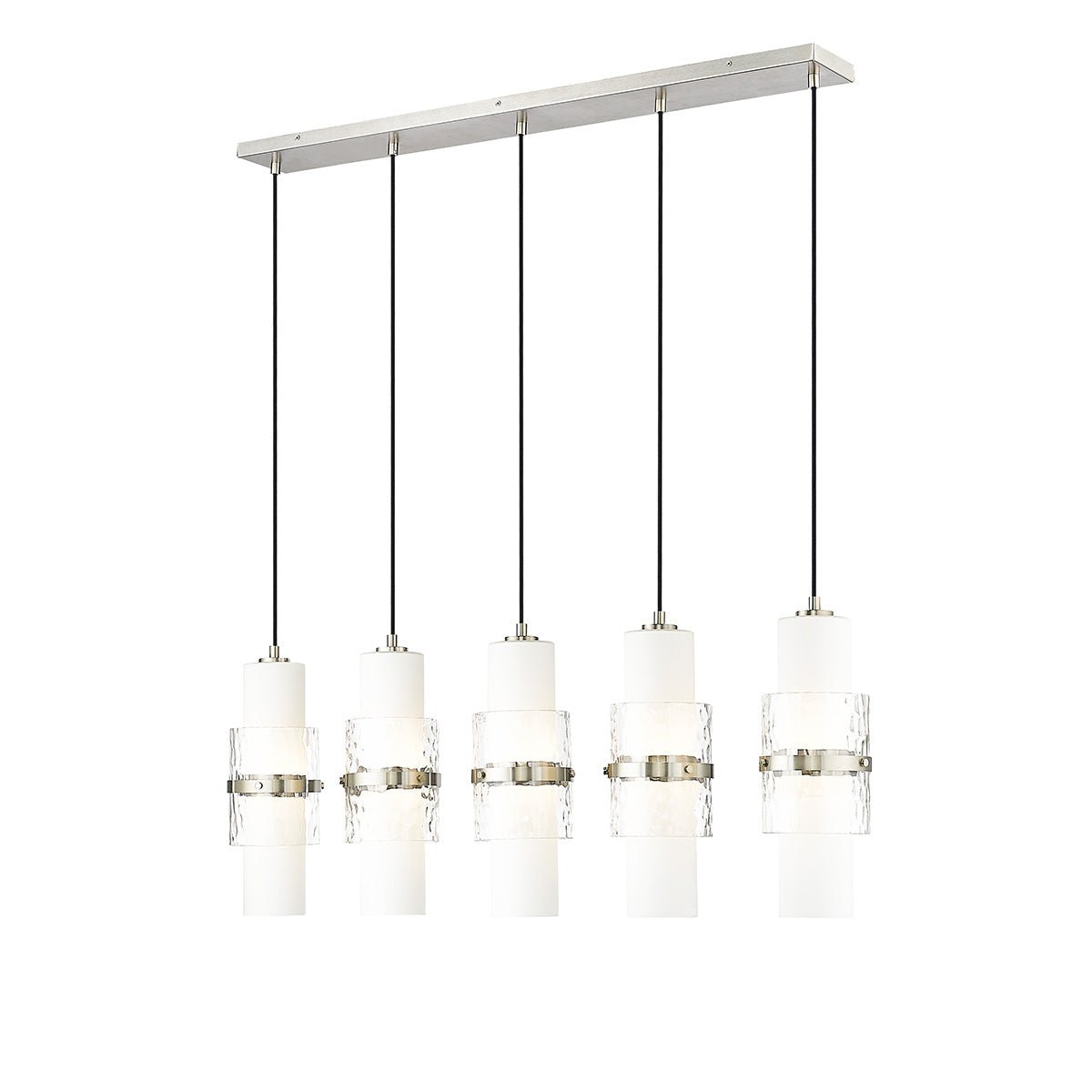 Chandelier linéaire Cayden - Nickel brossé 42" 4 3/4" by Z - Lite | Luminaires & cie