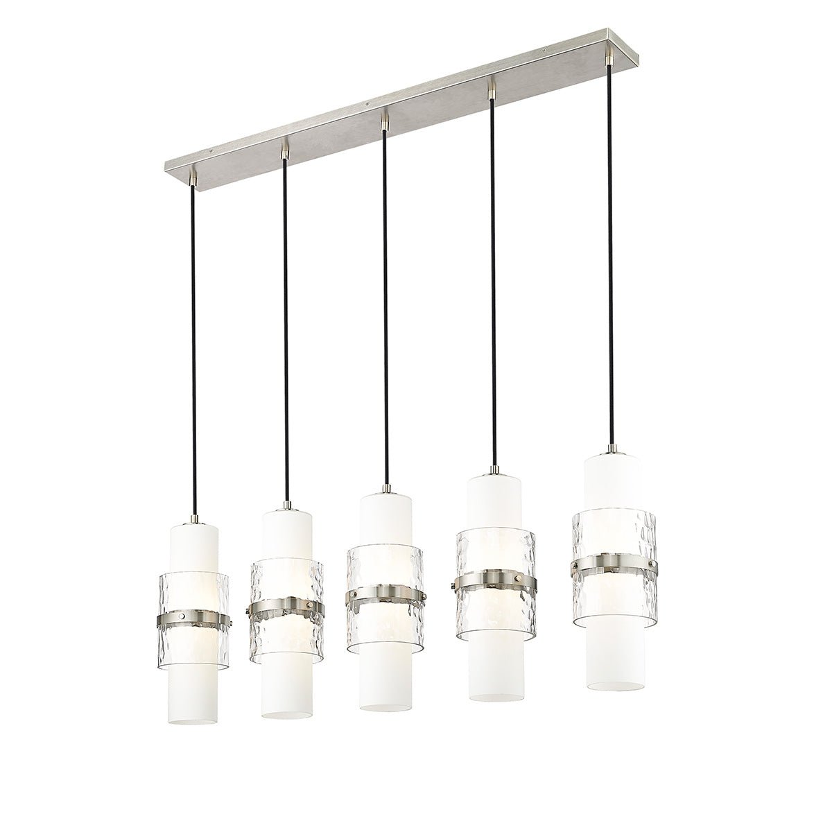 Chandelier linéaire Cayden - Nickel brossé 42" 4 3/4" by Z - Lite | Luminaires & cie