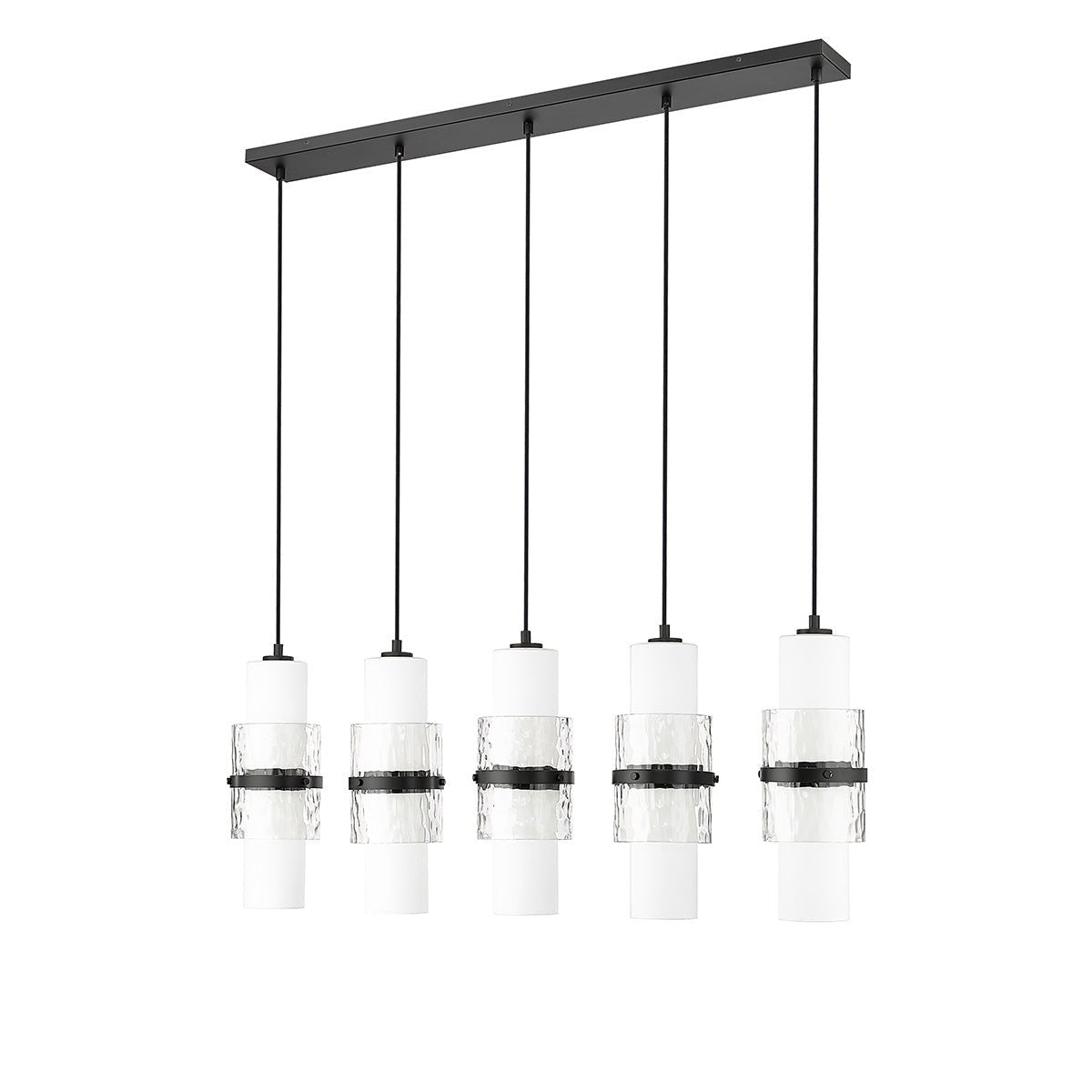 Chandelier linéaire Cayden - Noir mat 42" 4 3/4" by Z - Lite | Luminaires & cie