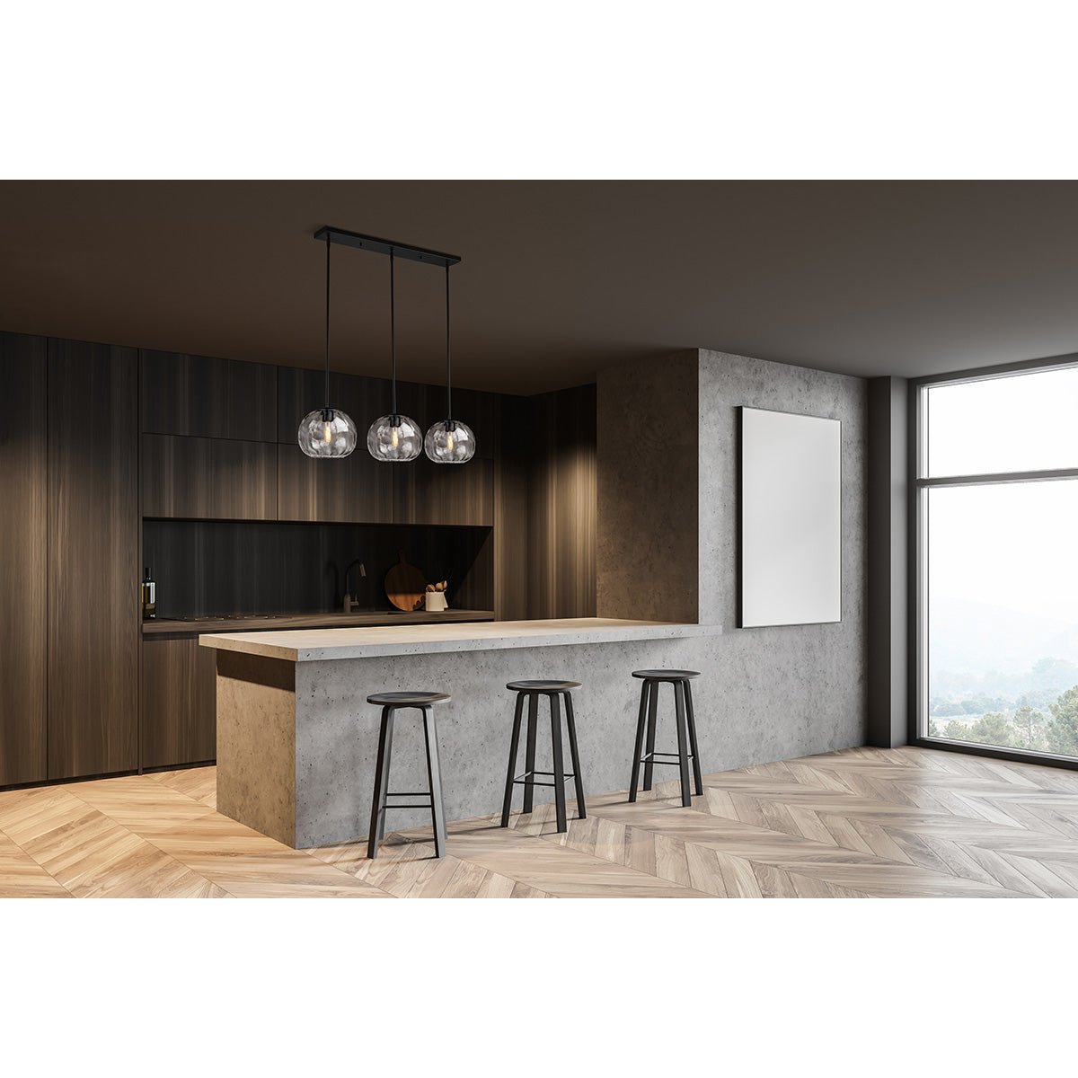 Chandelier linéaire Chloe