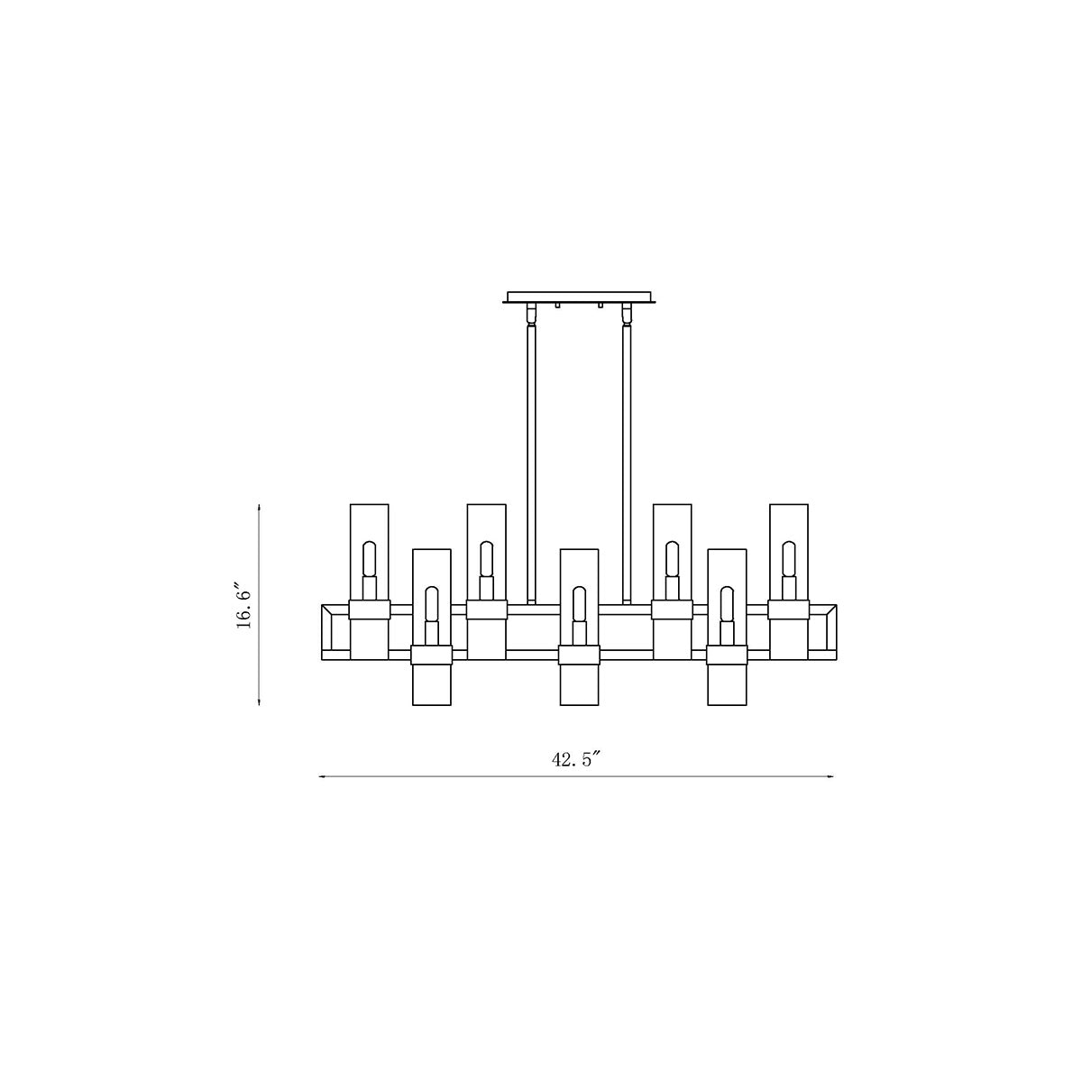 Chandelier linéaire Datus