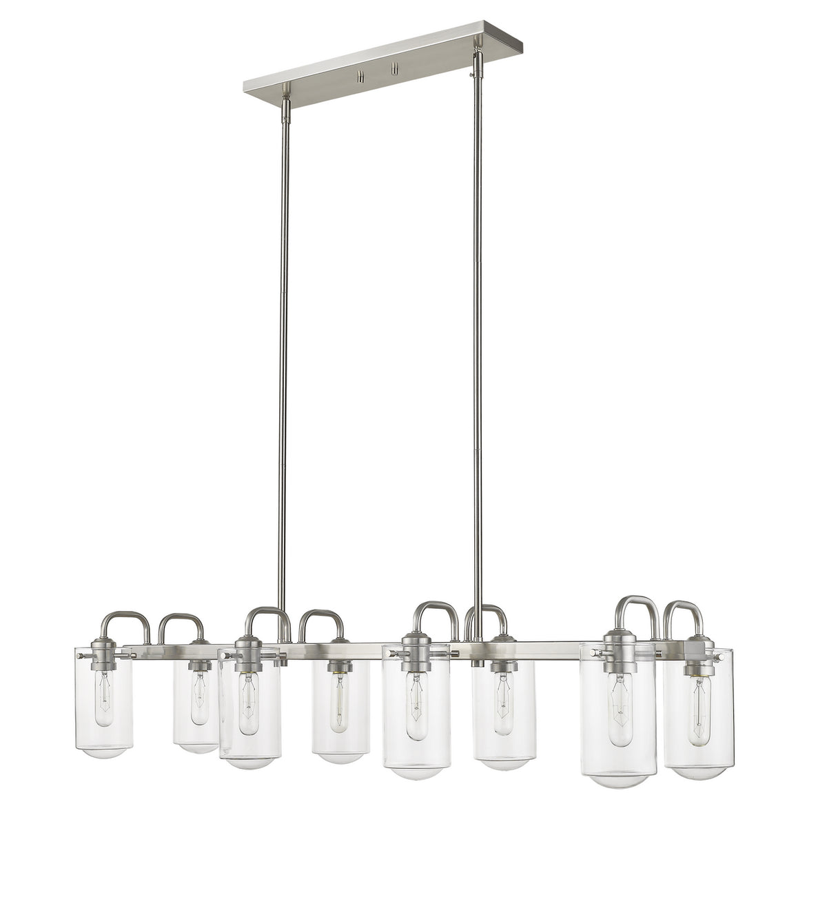 Suspension linéaire Delaney Nickel brossé, nombre ampoules 8 – vue 5