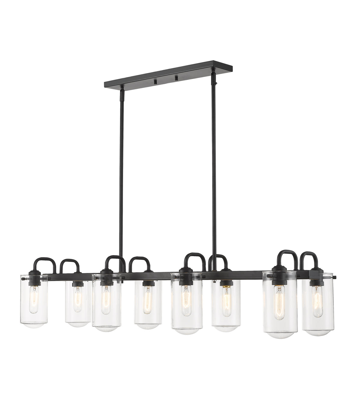 Suspension linéaire Delaney Noir mat, nombre ampoules 8 – Z-Lite