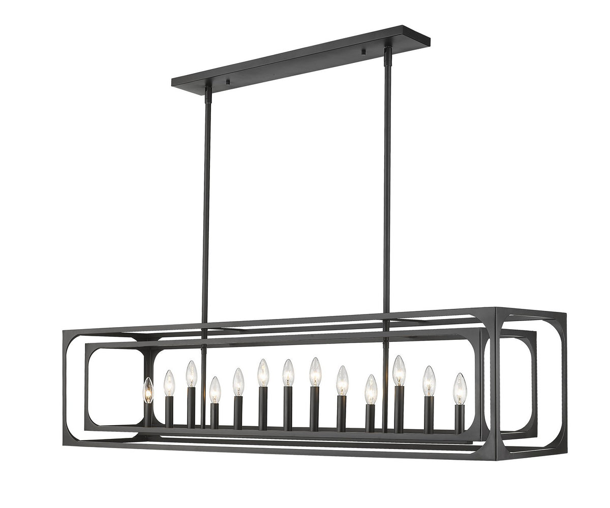 Suspension linéaire Easton Noir mat, nombre ampoules 13 – Z-Lite