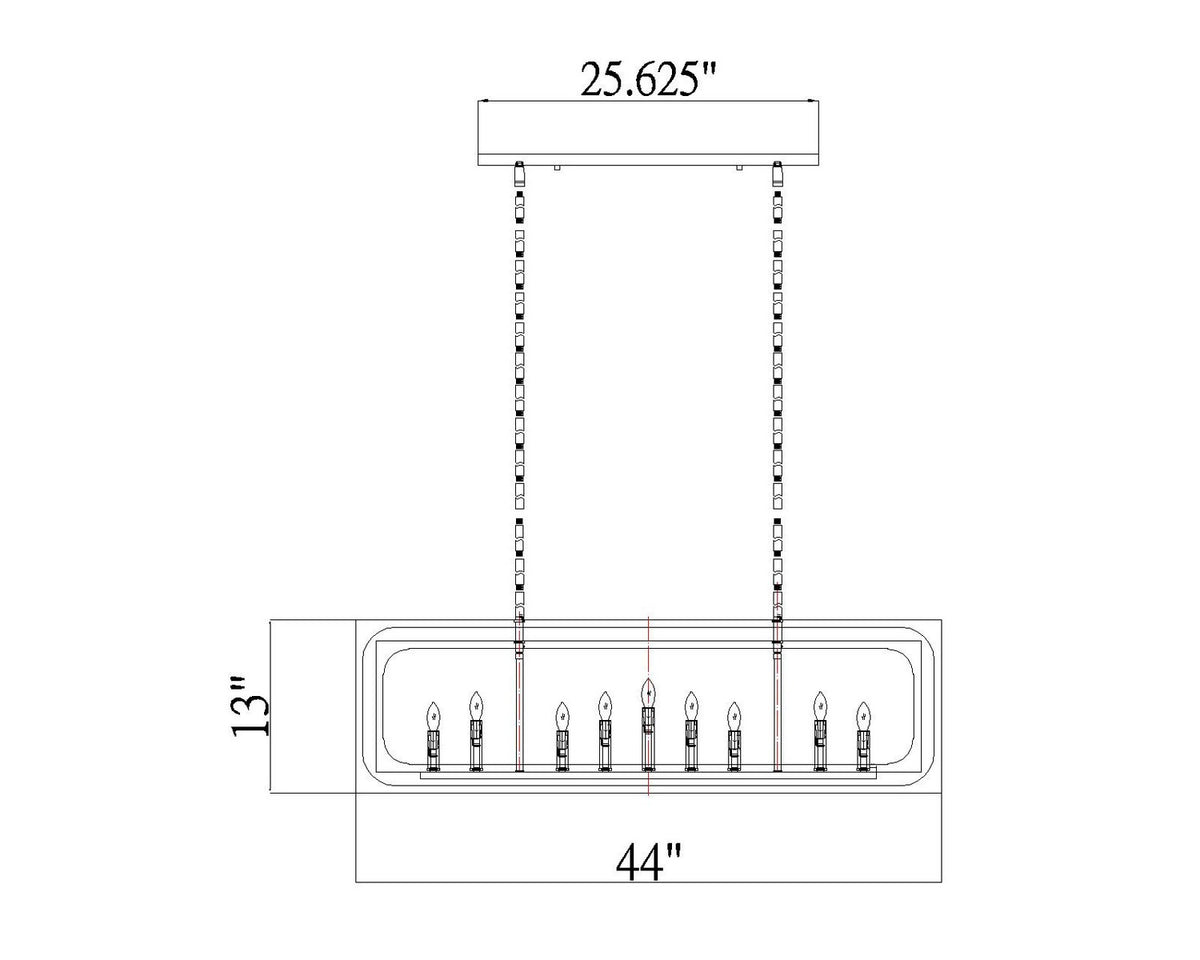 Suspension linéaire Easton Noir mat, nombre ampoules 9 – vue 6