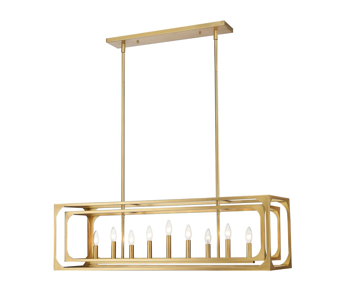 Suspension linéaire Easton Laiton frotté, nombre ampoules 9 – Z-Lite