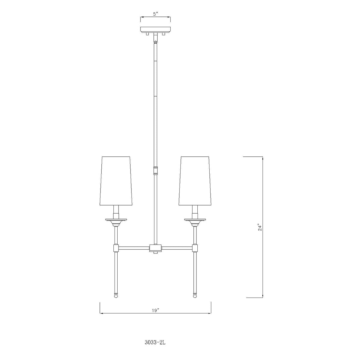 Chandelier linéaire Emily