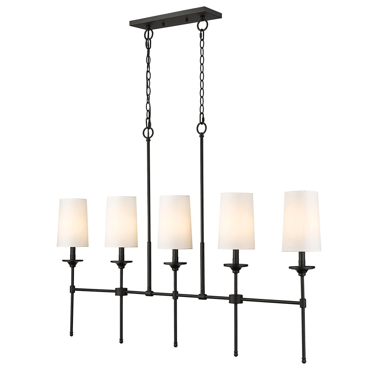 Chandelier linéaire Emily - Noir mat 51" by Z - Lite | Luminaires & cie