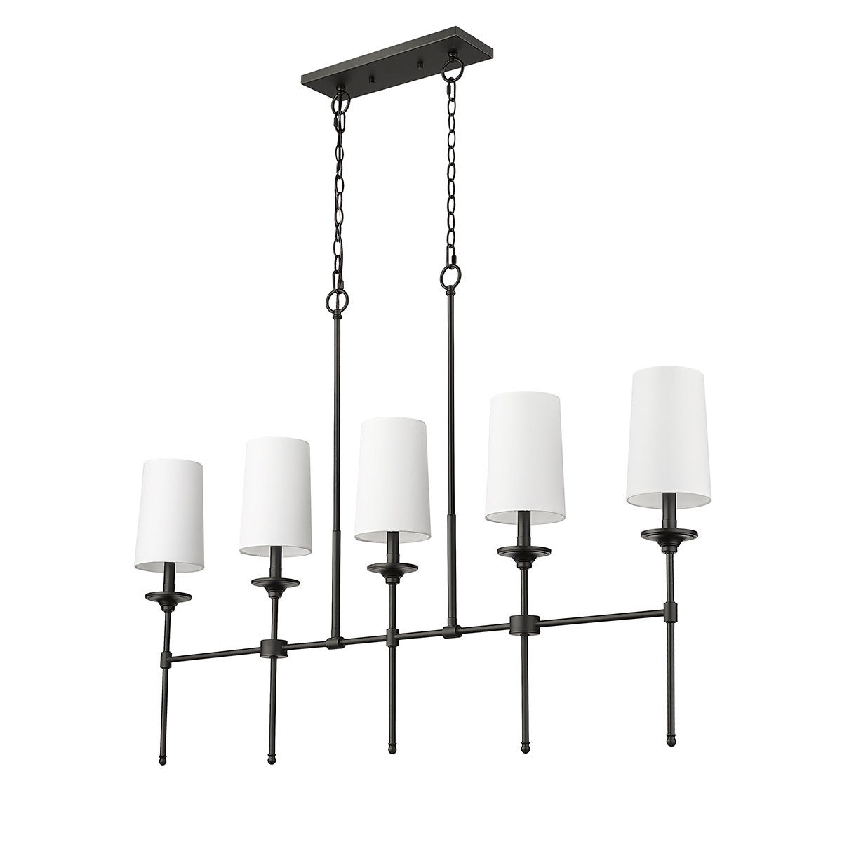 Chandelier linéaire Emily - Noir mat 51" by Z - Lite | Luminaires & cie