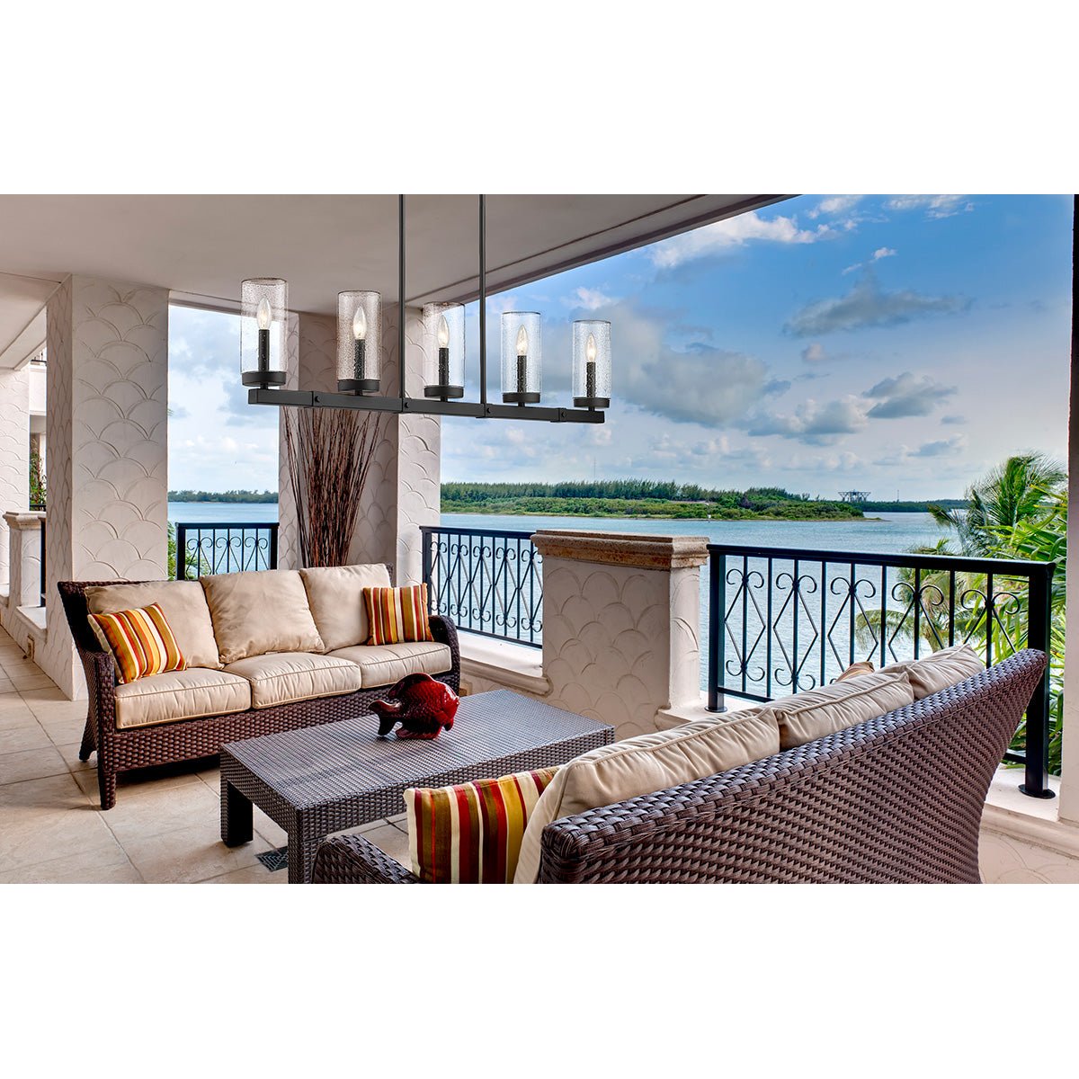 Chandelier linéaire extérieur Marlow