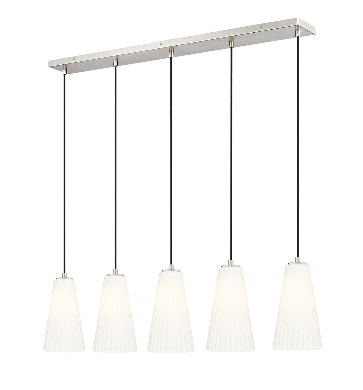 Suspension linéaire multiple Farrell Nickel brossé, 6", nombre ampoules 5 – Z-Lite