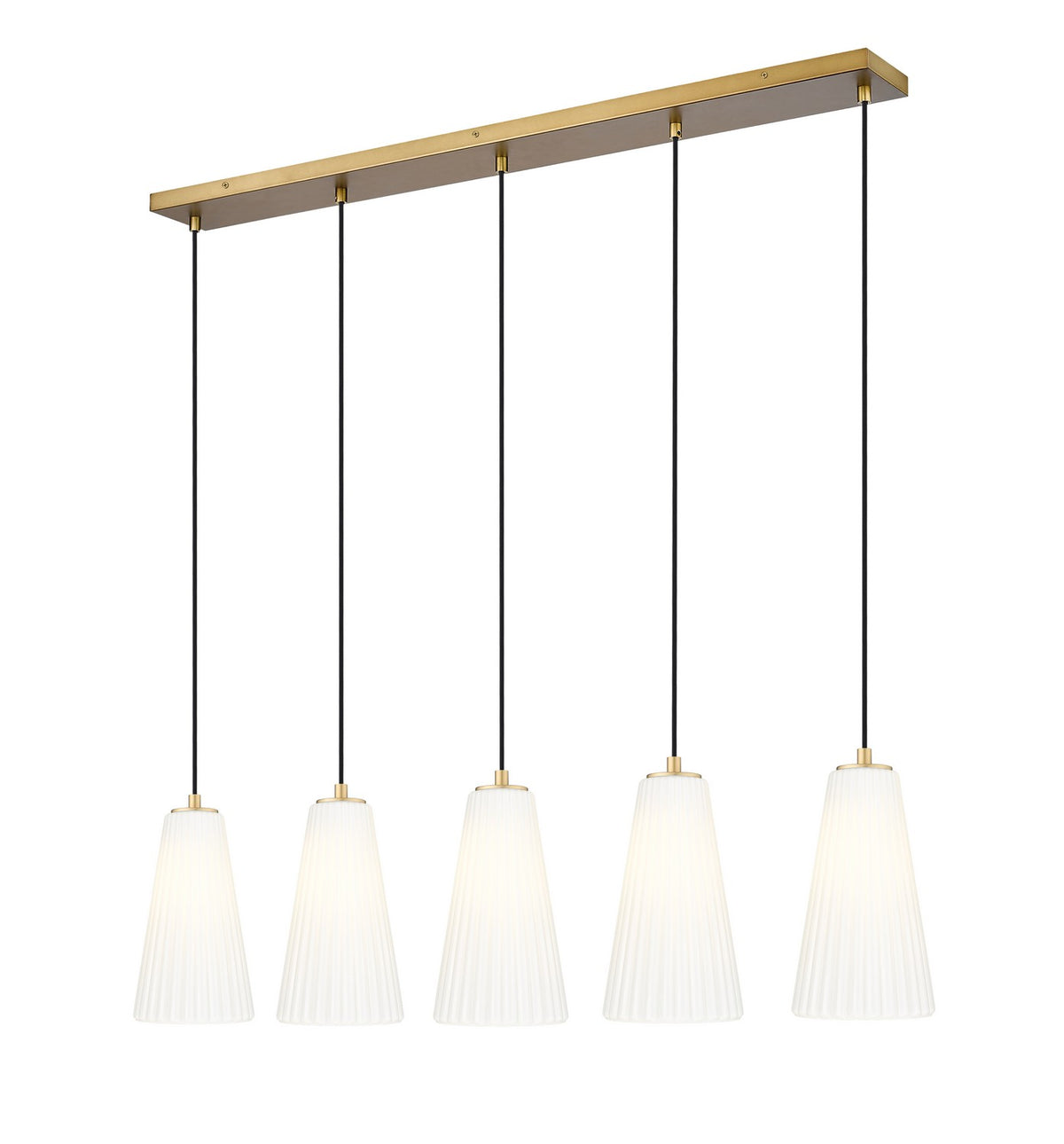 Suspension linéaire multiple Farrell Or moderne, 6", nombre ampoules 5 – Z-Lite