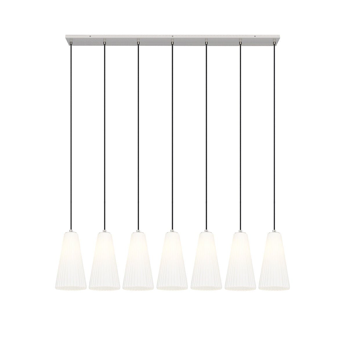Chandelier linéaire Farrell - Nickel brossé 54" 7 1/4" by Z - Lite | Luminaires & cie
