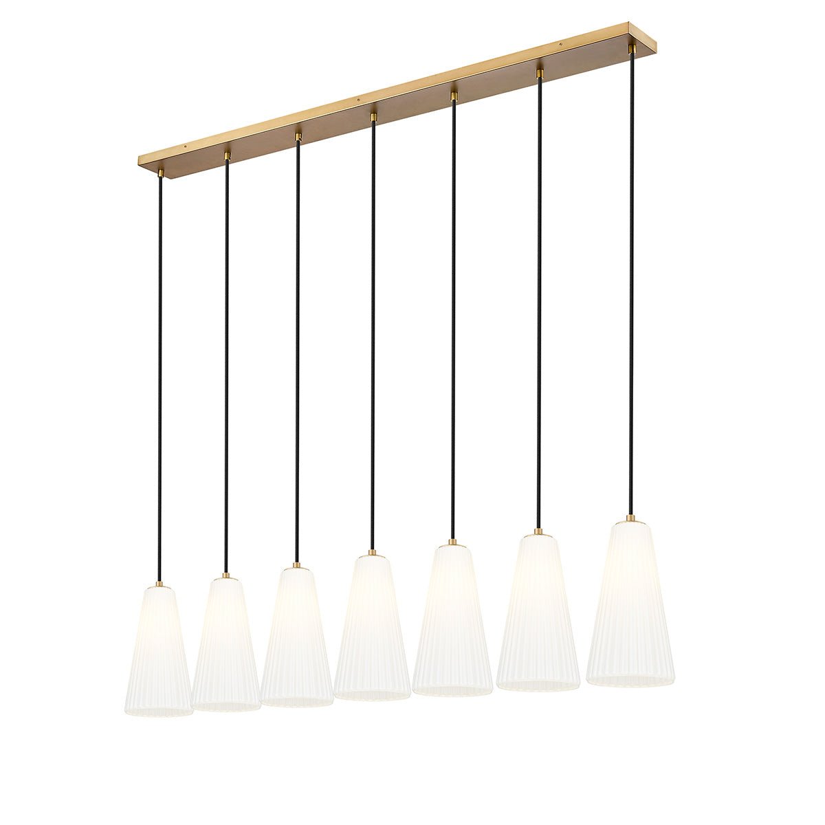 Chandelier linéaire Farrell - Or moderne 54" 7 1/4" by Z - Lite | Luminaires & cie