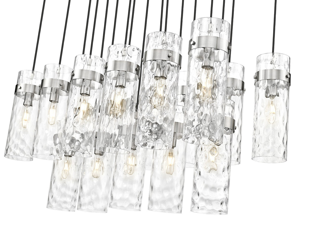 Suspension linéaire multiple Fontaine Nickel brossé, nombre ampoules 17 – vue 5