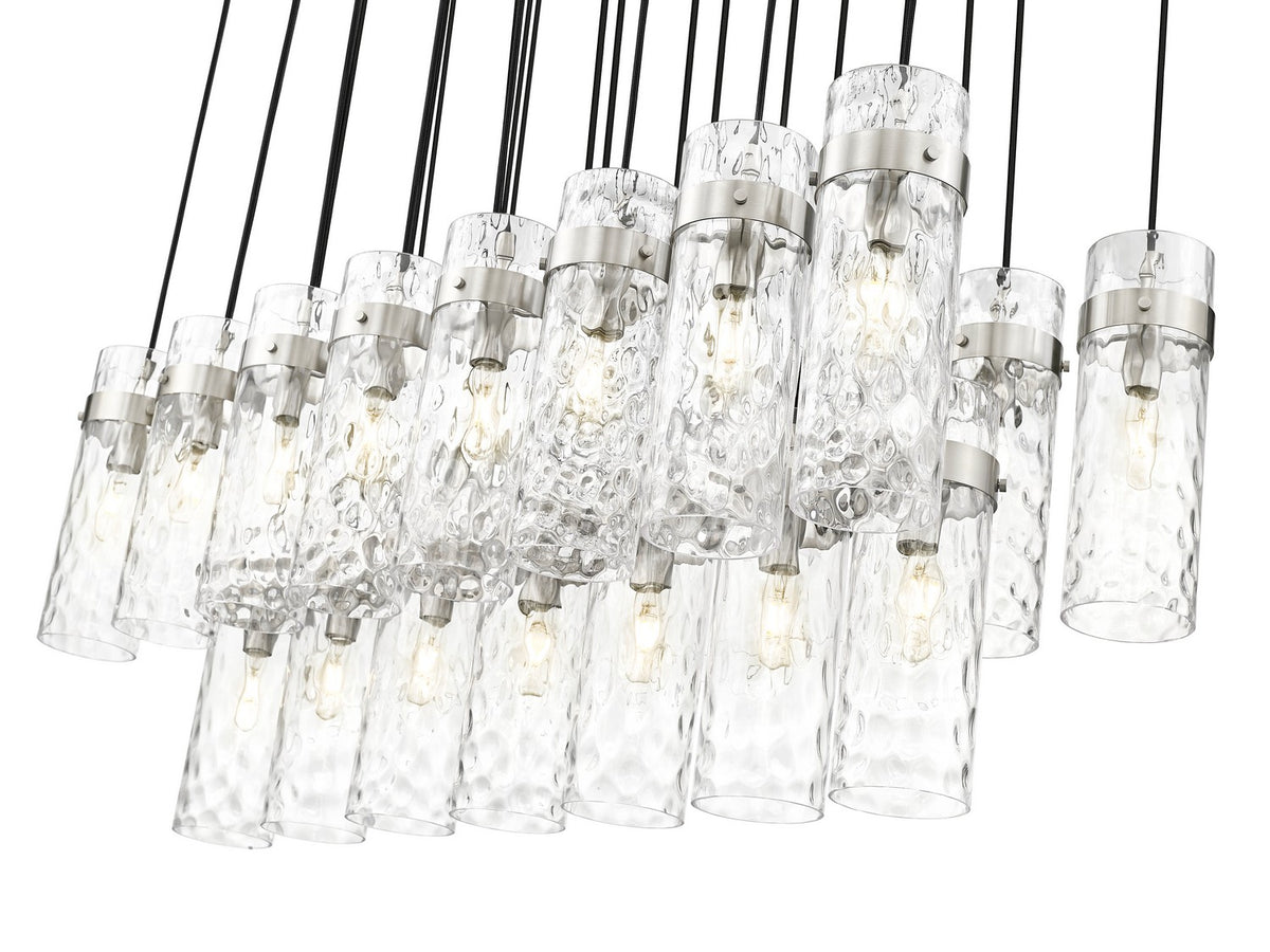 Suspension linéaire multiple Fontaine Nickel brossé, nombre ampoules 23 – vue 5