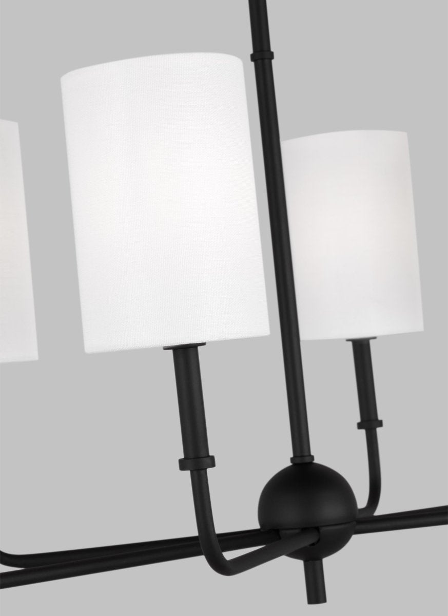 Chandelier linéaire Foxdale - Noir de minuit Ampoules non - incluses by Visual Comfort Studio | Luminaires & cie