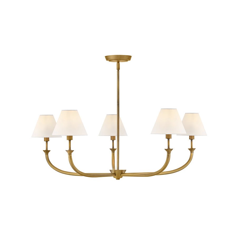 Chandelier linéaire Greta - Laiton patrimonial 36" by Hinkley | Luminaires & cie