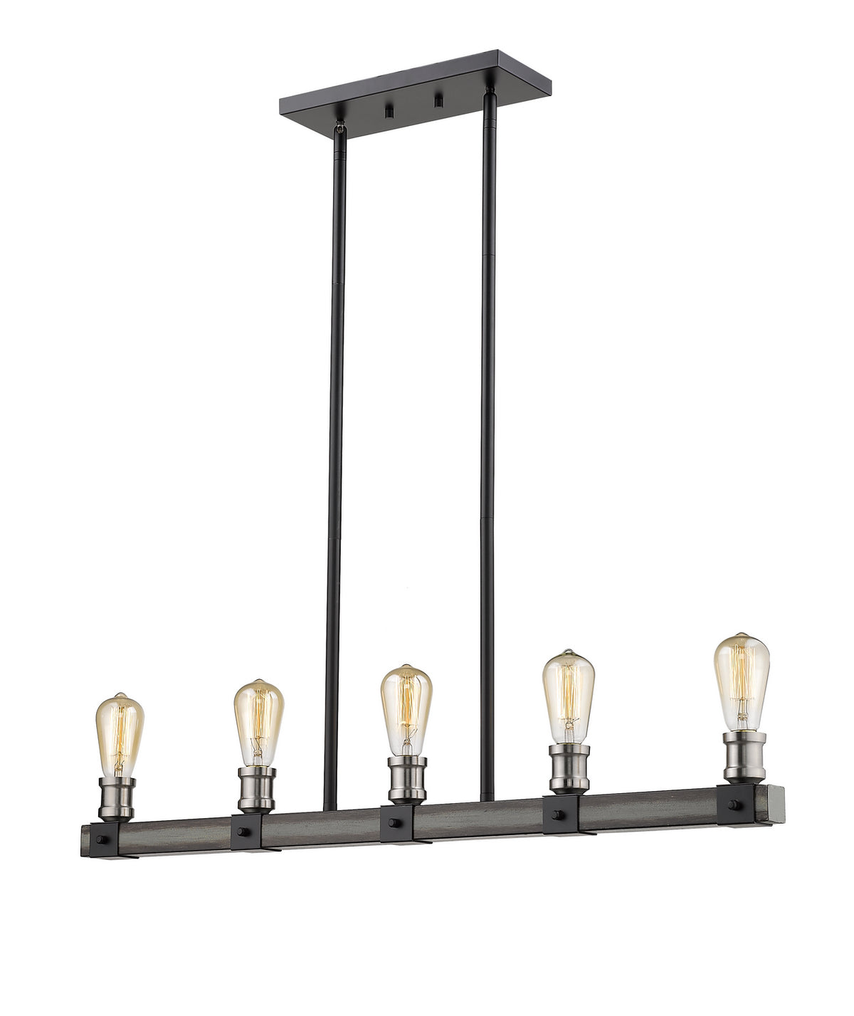 Suspension linéaire Kirkland Bardeau gris cendré, nombre ampoules 5 – vue 4