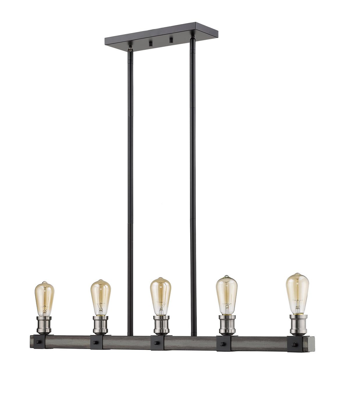 Suspension linéaire Kirkland Bardeau gris cendré, nombre ampoules 5 – vue 5