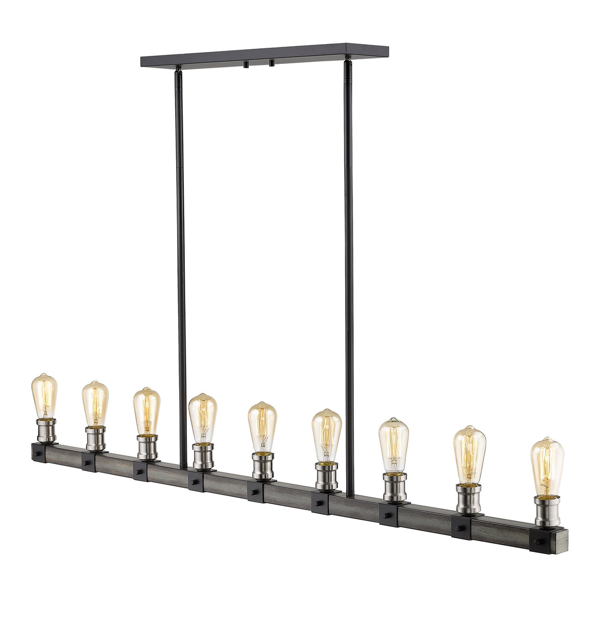 Suspension linéaire Kirkland Bardeau gris cendré, nombre ampoules 9 – vue 4