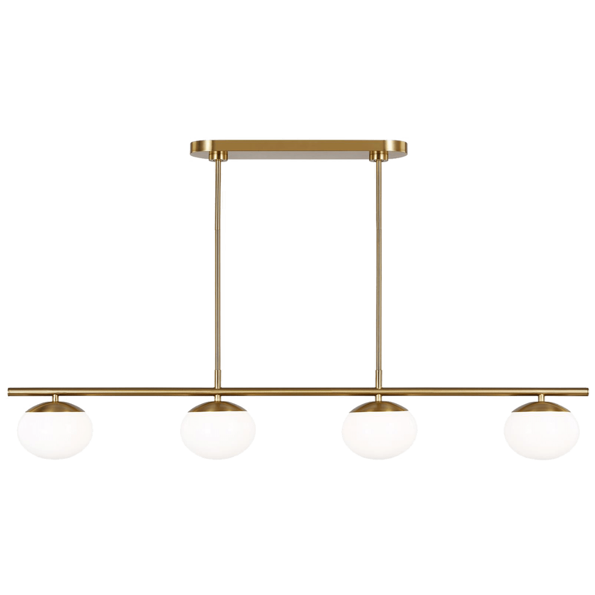 Chandelier linéaire Lune - Laiton brûlé 6 1/2" by Visual Comfort Studio | Luminaires & cie