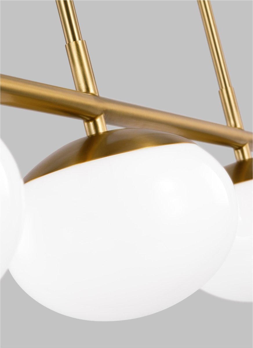 Chandelier linéaire Lune - Laiton brûlé 6 1/2" by Visual Comfort Studio | Luminaires & cie