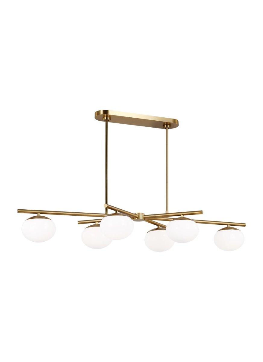 Chandelier linéaire Lune - Laiton brûlé 18" by Visual Comfort Studio | Luminaires & cie