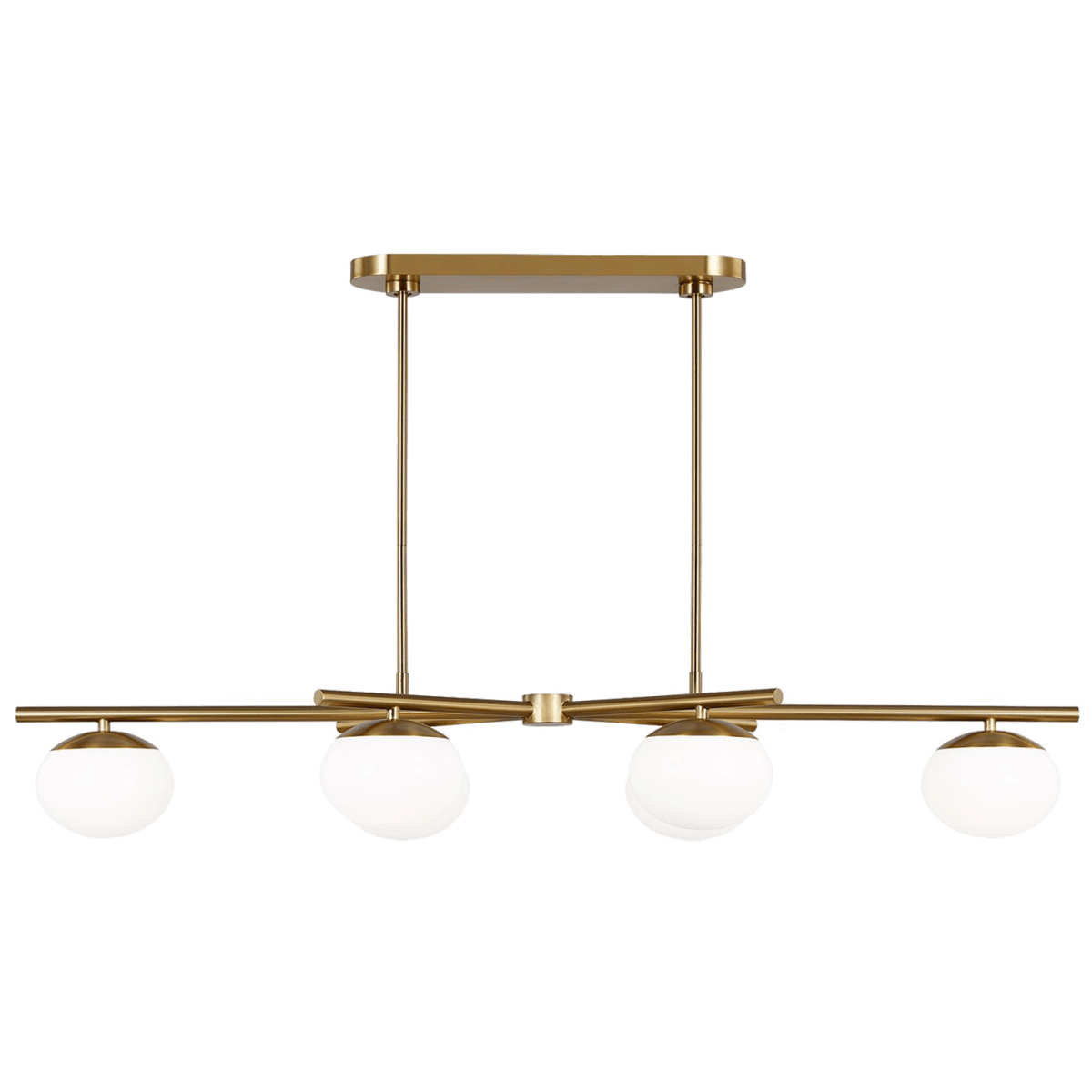 Chandelier linéaire Lune - Laiton brûlé 18" by Visual Comfort Studio | Luminaires & cie