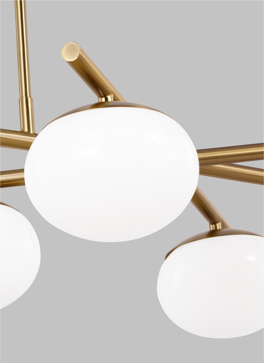 Chandelier linéaire Lune - Laiton brûlé 18" by Visual Comfort Studio | Luminaires & cie