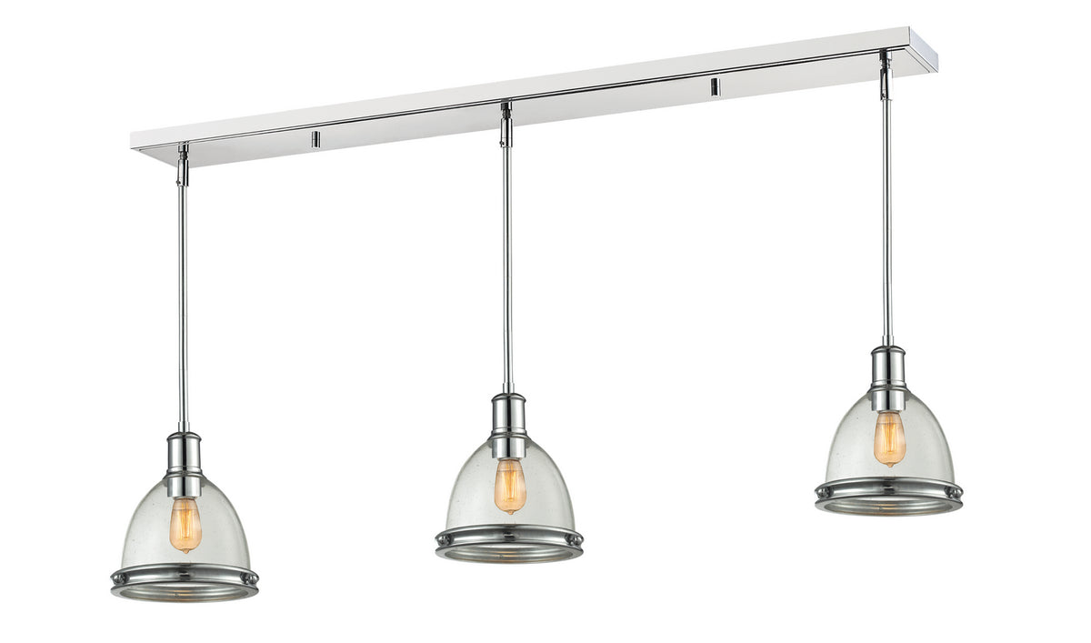 Suspension linéaire Mason Chrome, Grené transparent, 9 3/4" – Z-Lite