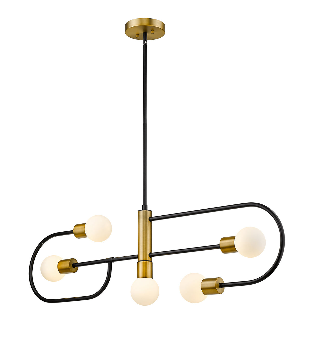 Suspension linéaire Neutra Noir mat + Laiton fonderie – Z-Lite