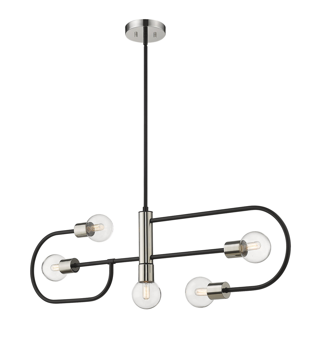 Suspension linéaire Neutra Noir mat + Nickel poli – Z-Lite