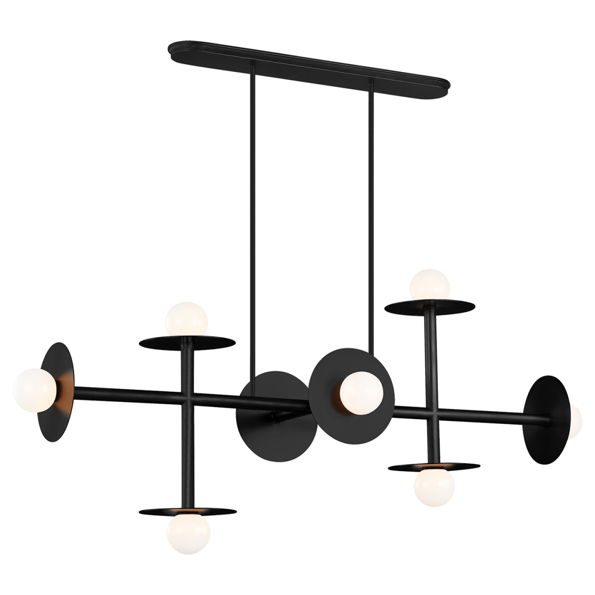 Chandelier linéaire Nodes - Noir de minuit 20 5/8" by Visual Comfort Studio | Luminaires & cie