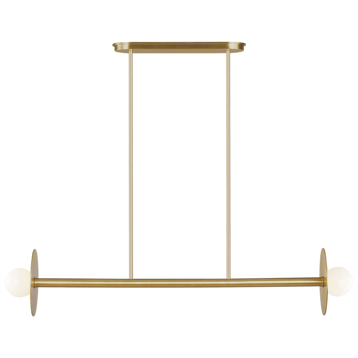 Chandelier linéaire Nodes - Laiton brûlé 8" by Visual Comfort Studio | Luminaires & cie