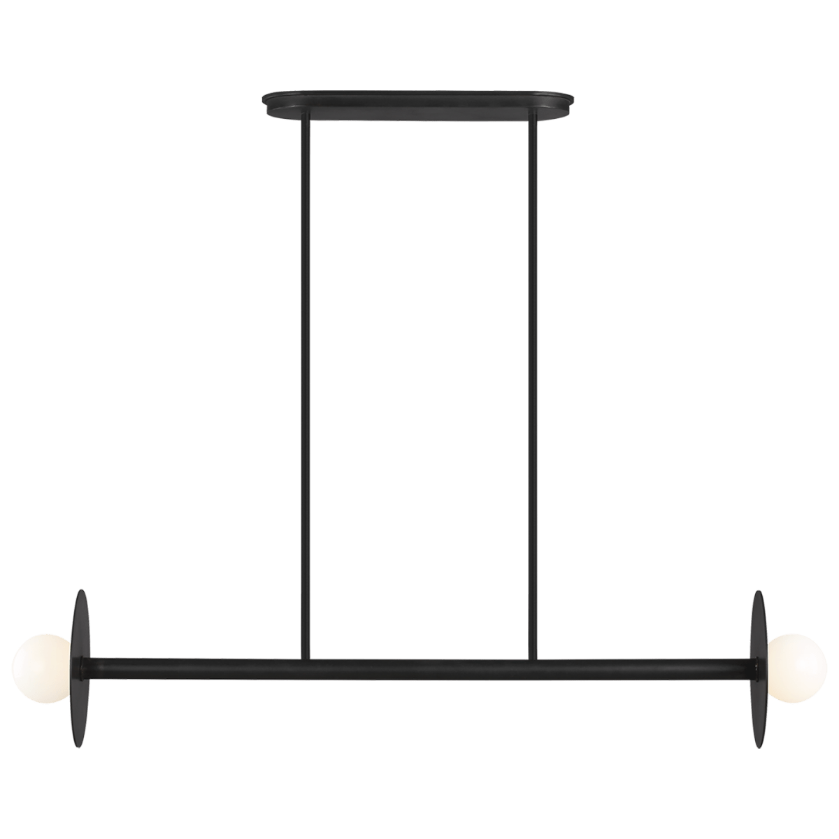 Chandelier linéaire Nodes - Noir de minuit 8" by Visual Comfort Studio | Luminaires & cie