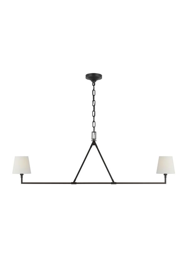 Chandelier linéaire Perth - Fer vieille by Visual Comfort Studio | Luminaires & cie