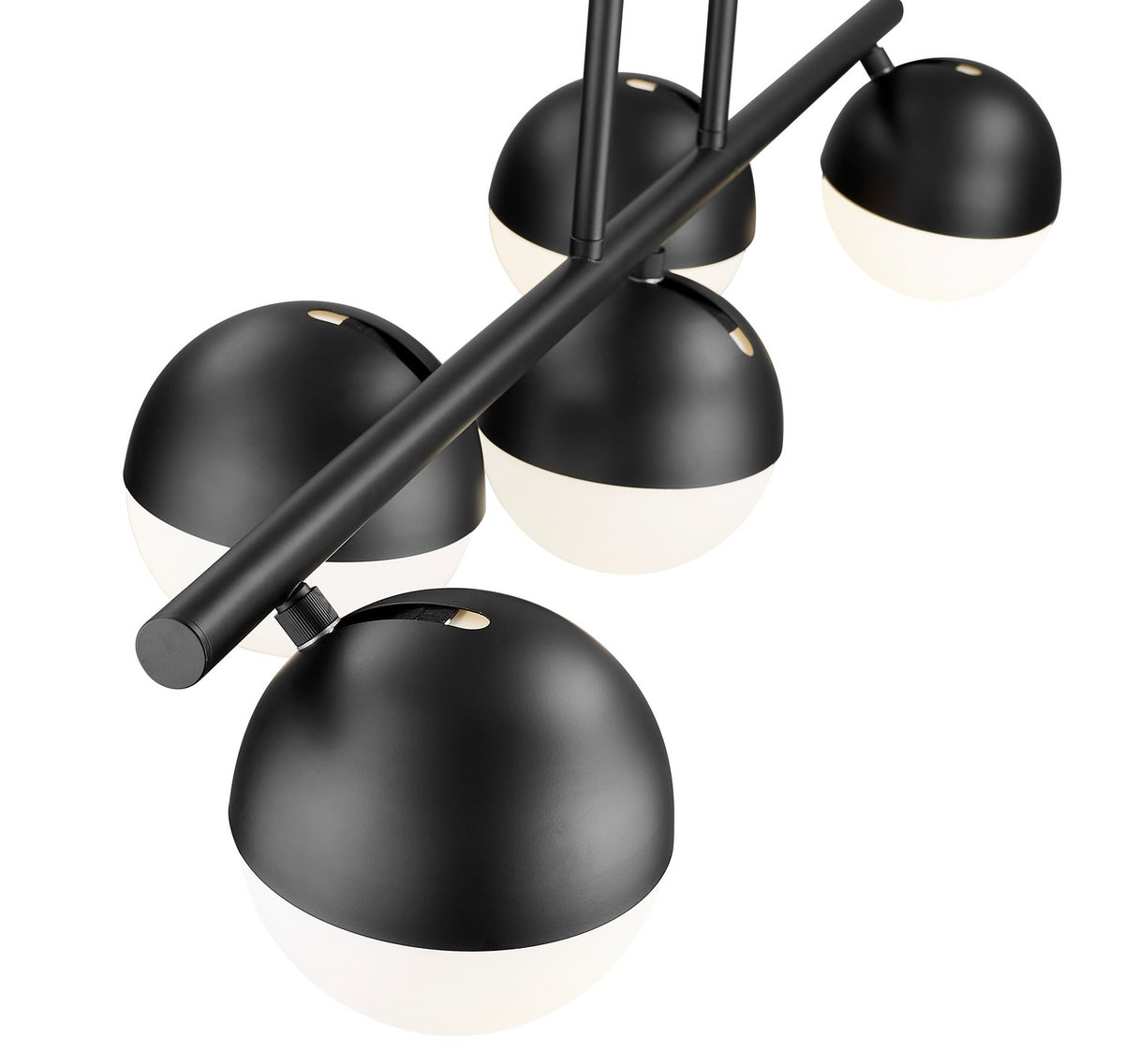 Suspension linéaire Realm Sphere Noir mat, nombre ampoules 5 – vue 5