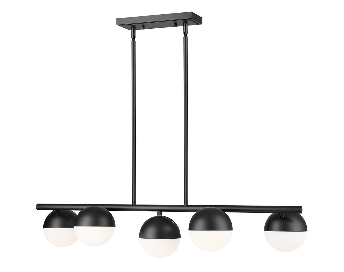 Suspension linéaire Realm Sphere Noir mat, nombre ampoules 5 – Z-Lite
