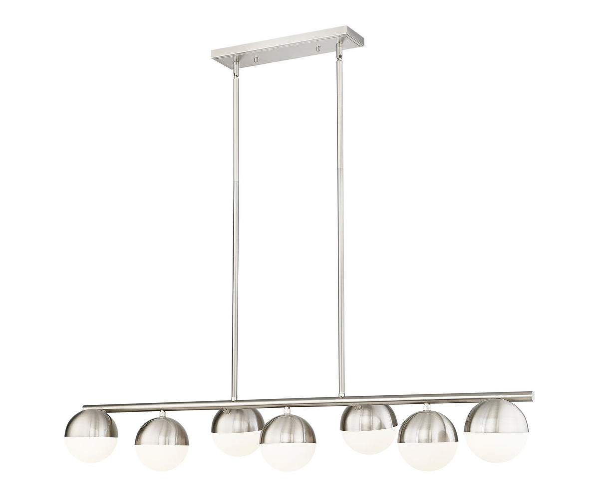 Suspension linéaire Realm Sphere Nickel brossé, nombre ampoules 7 – Z-Lite