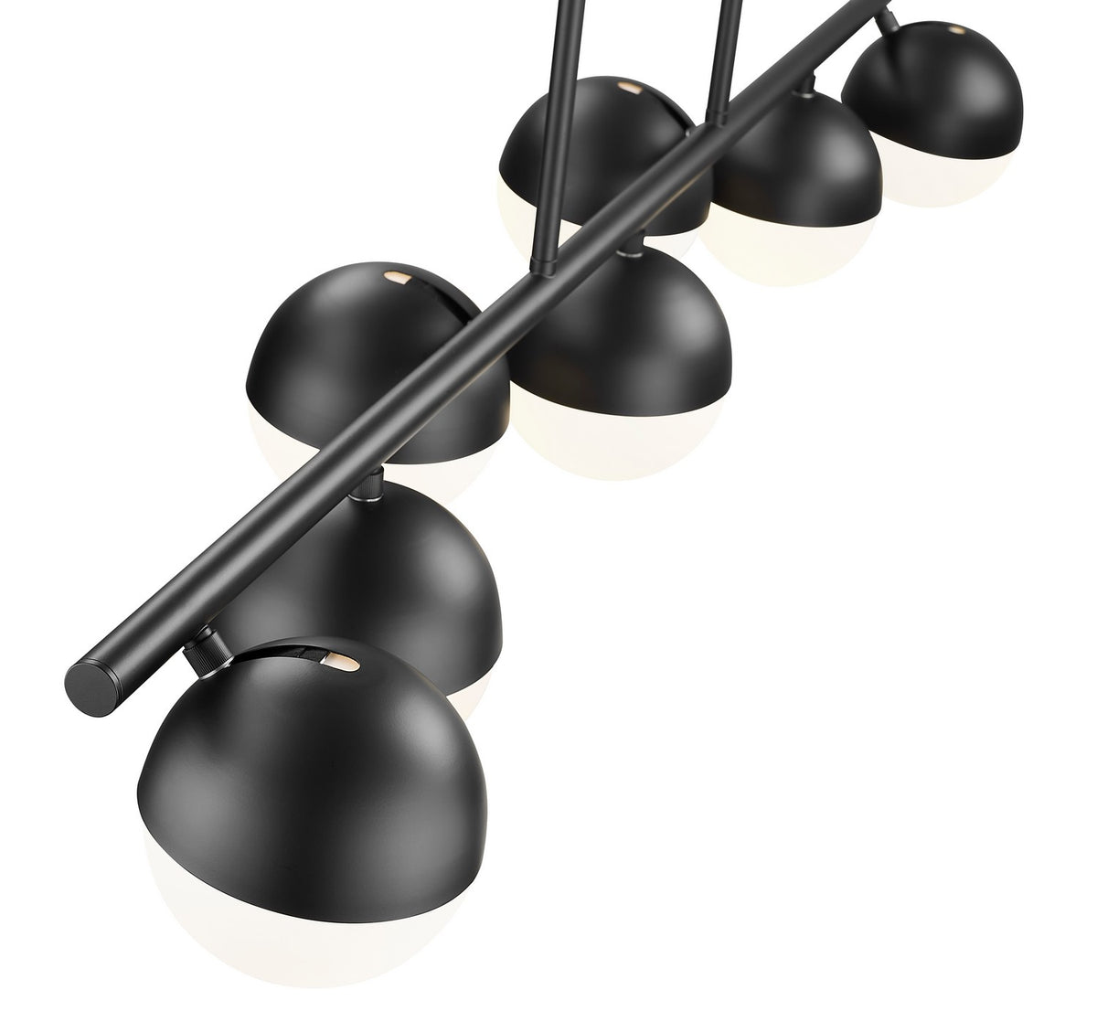 Suspension linéaire Realm Sphere Noir mat, nombre ampoules 7 – vue 5