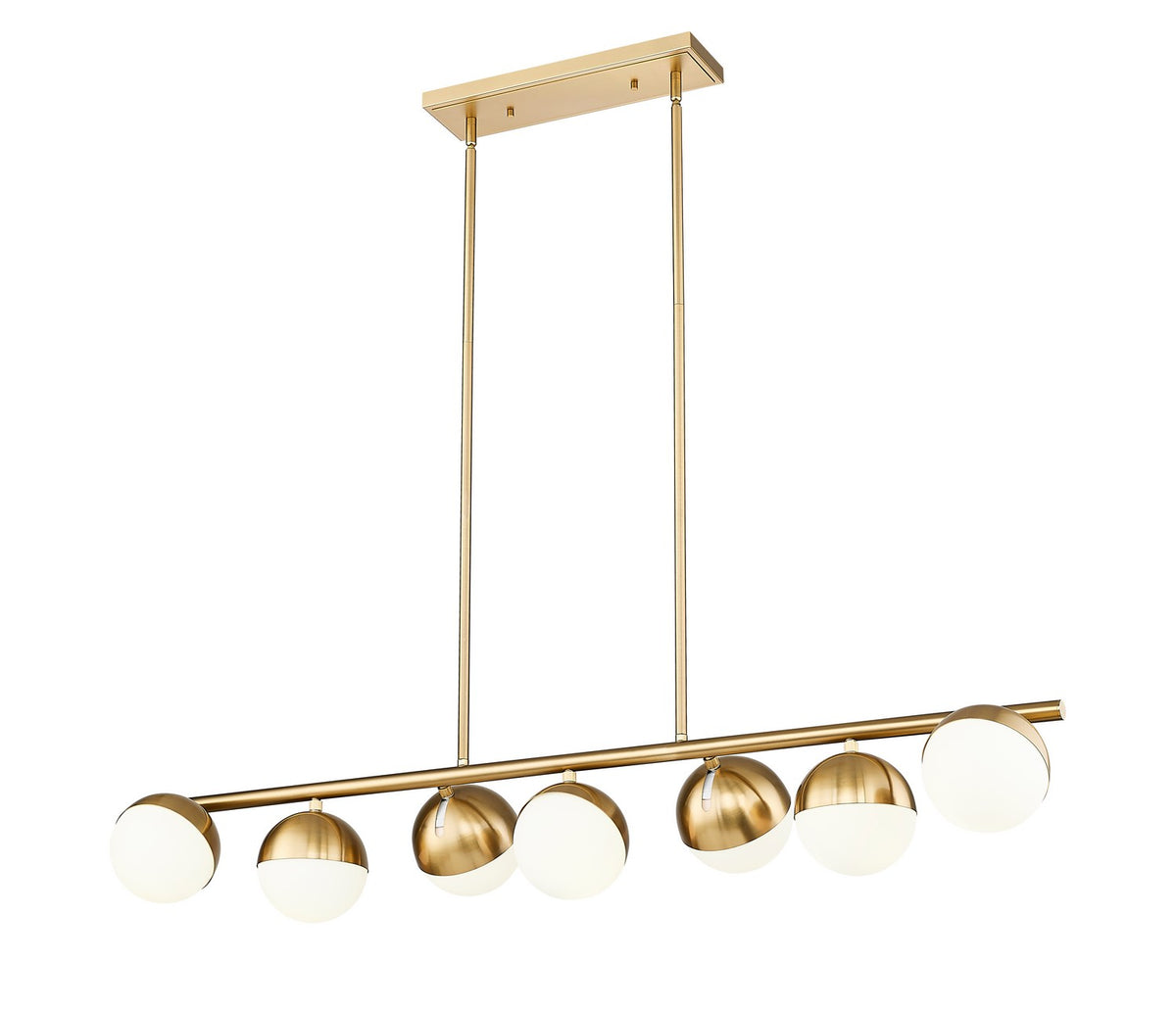 Suspension linéaire Realm Sphere Or moderne, nombre ampoules 7 – vue 3